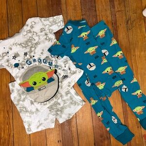 Star Wars Kids Pajama Set - White and Blue